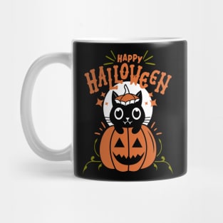 Happy Halloween - Pumpkin Cat Mug